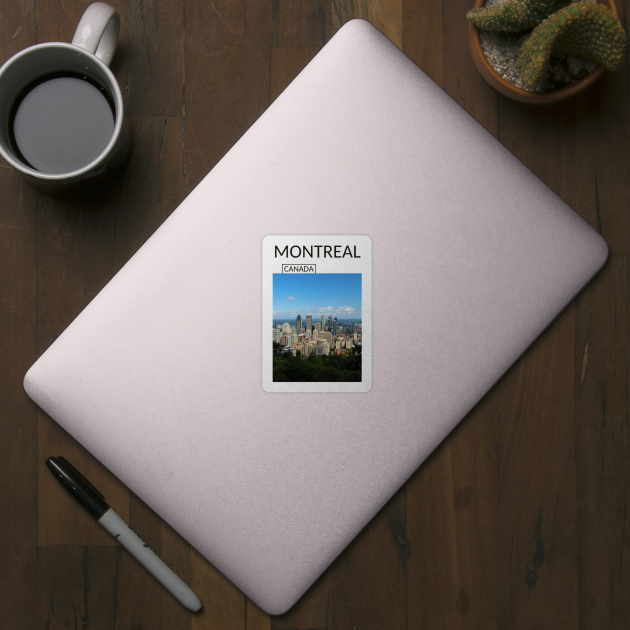 Montreal Quebec Canada Cityscape Skyline Urban Landscape Gift for Canadian Canada Day Present Souvenir T-shirt Hoodie Apparel Mug Notebook Tote Pillow Sticker Magnet by Mr. Travel Joy